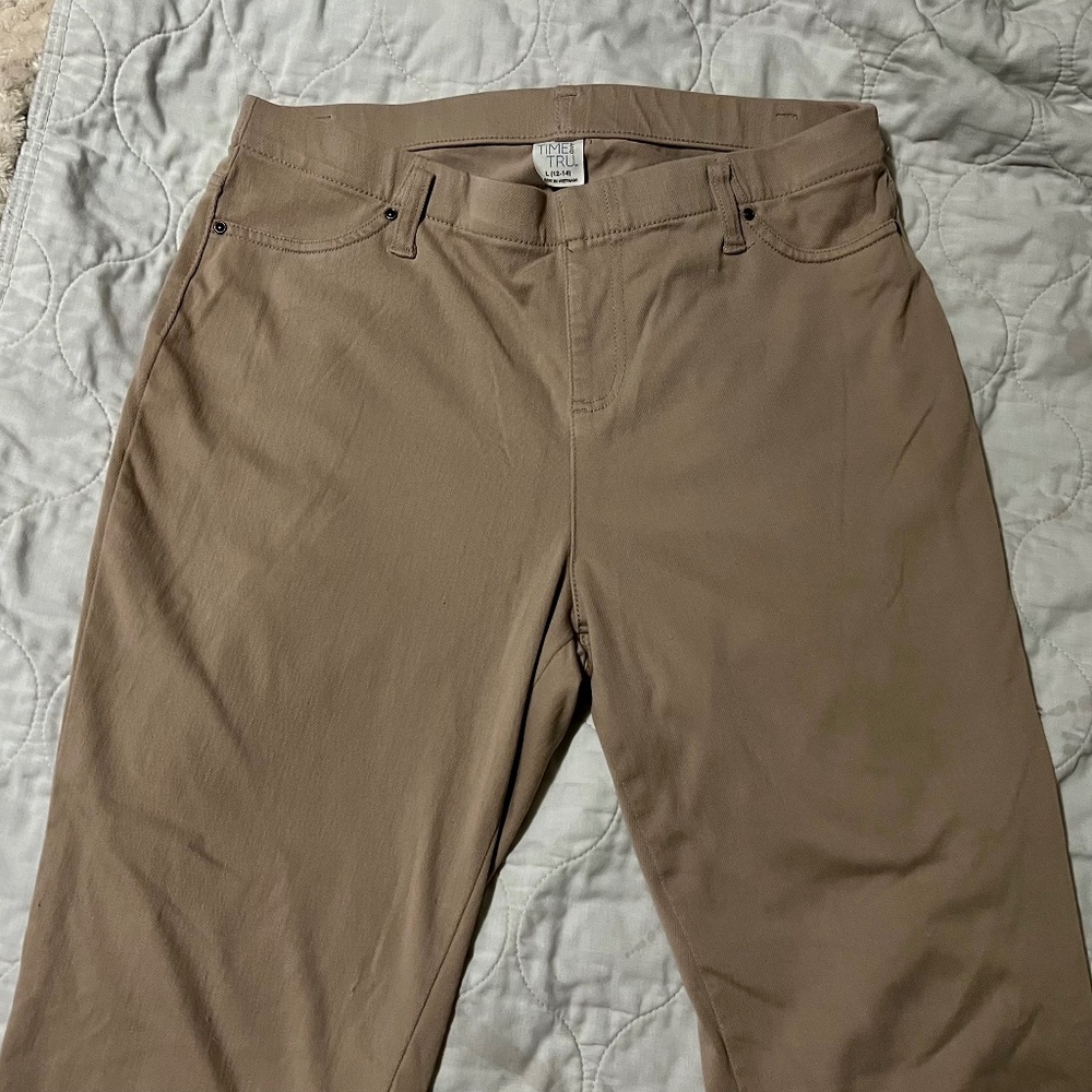 Tan jeggings size 12